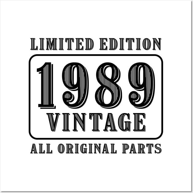 All original parts vintage 1989 limited edition birthday Wall Art by colorsplash